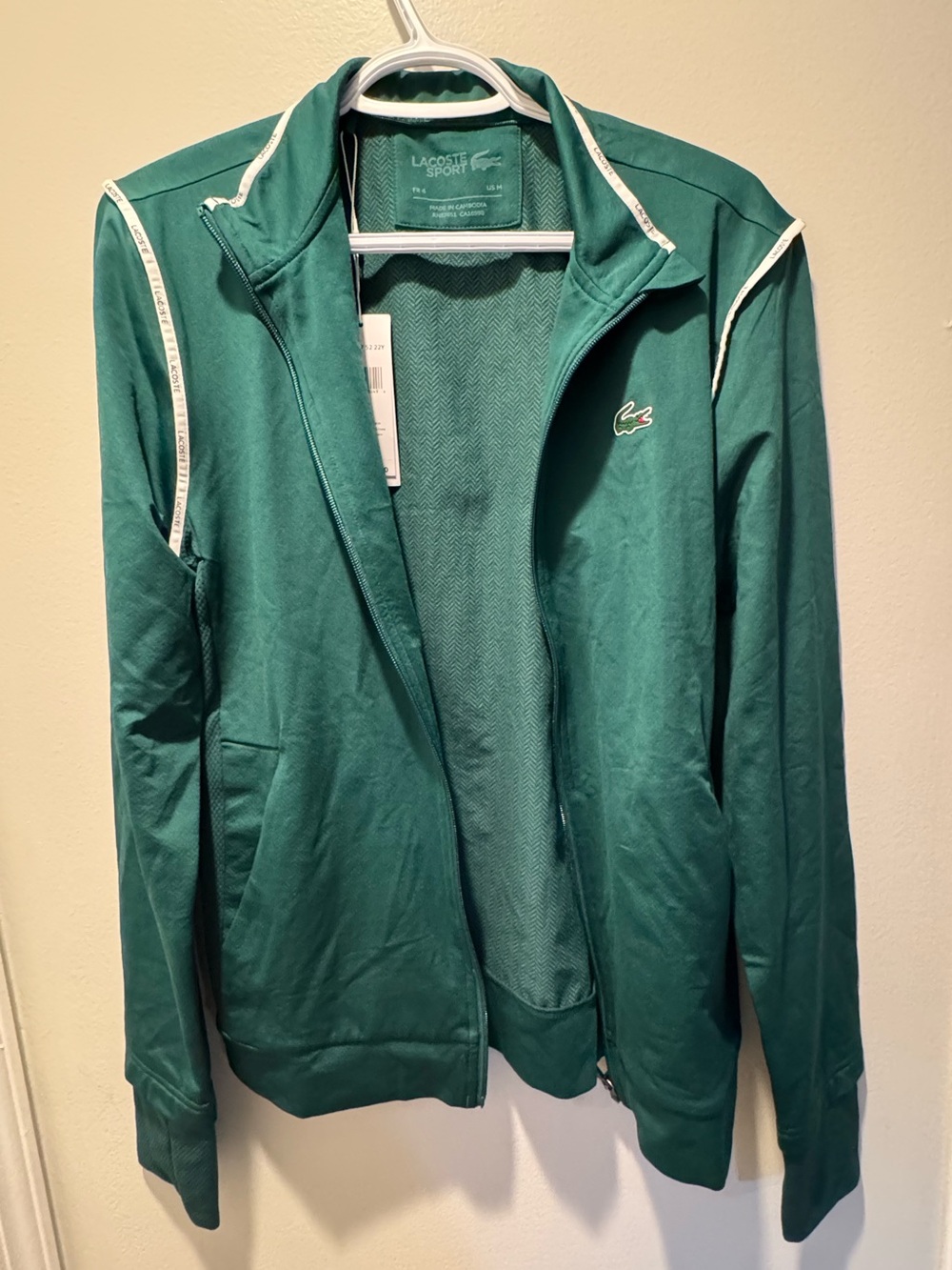 Lacoste Sport Teal Green Full-Zip Jacket